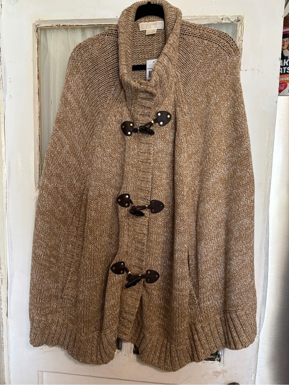MICHAEL Michael Kors Cape Cardigan - Dark Camel - Size 2X - NWT